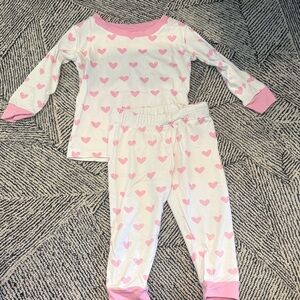 Charming Pink Heart Kids Pajama Set